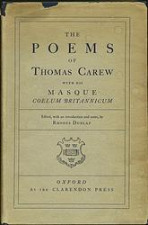 The Poems Of Thomas Carew